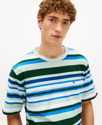 Men's Multi Stripe Crepe T-Shirt
