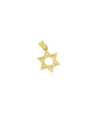 Mini Gold Star of David Charm 14K Gold