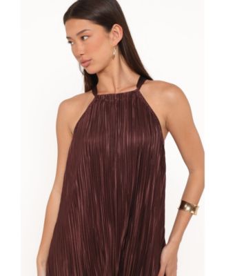 Women's Melody Plisse Halter Maxi Dress