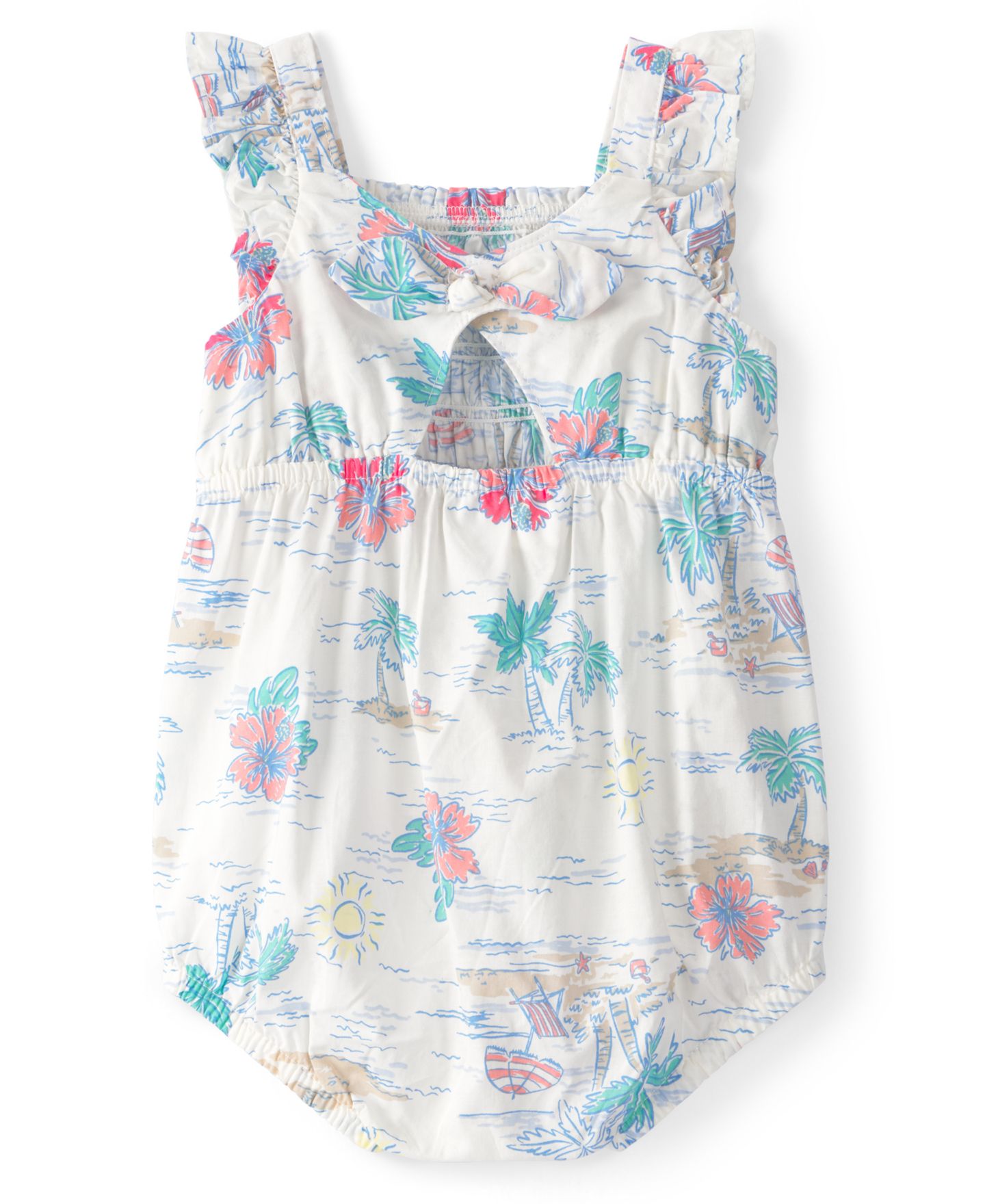 Комбинезон Carter's Tropical Beach Sleeveless Romper для девочек-малышей, цвет: Слоновая кость / Зелёный — фото 2
