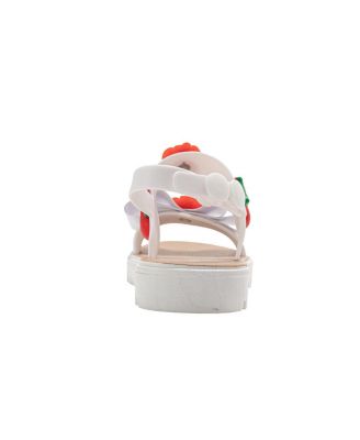 Toddler PCU Sandal with Rubber Plastic Cherry and Rose Charm