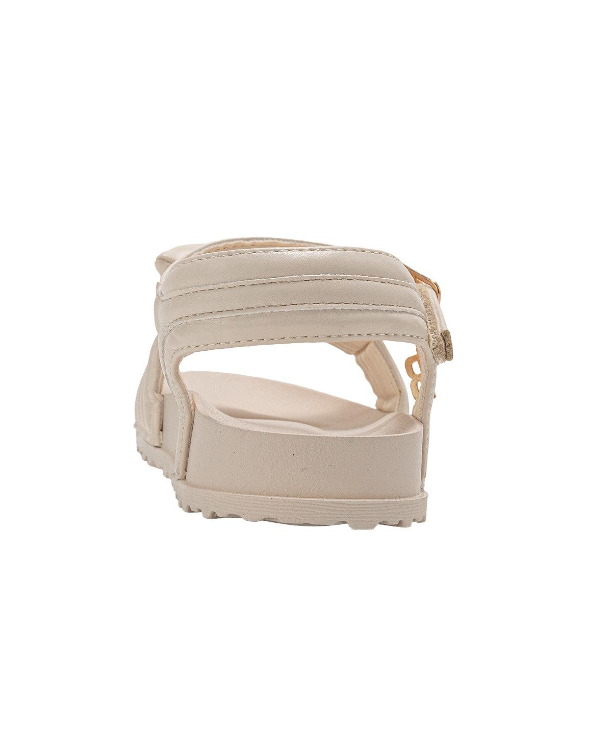Bebe Girls Footbed Sandals - Lightweight Comfort & Adjustable Strap with Puffy Bow Detail
