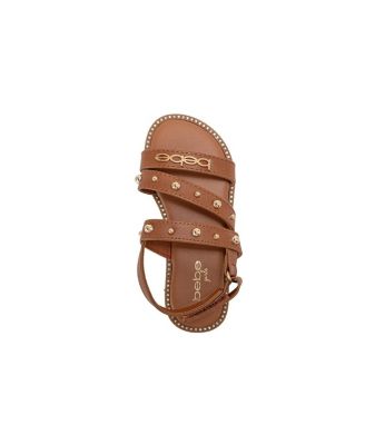 Little Girls fashion Sandals with Dome Stud Logo hw