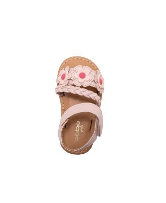 Big Girls Girl's  Fashion Sandals – Dressy Shoes with Braided Detail and Flower Applique