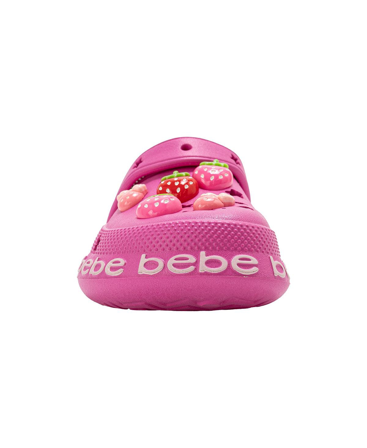 Bebe Little Girls Eva Lightweight Clogs - Slip On Comfy Shoes with Fruit Charms