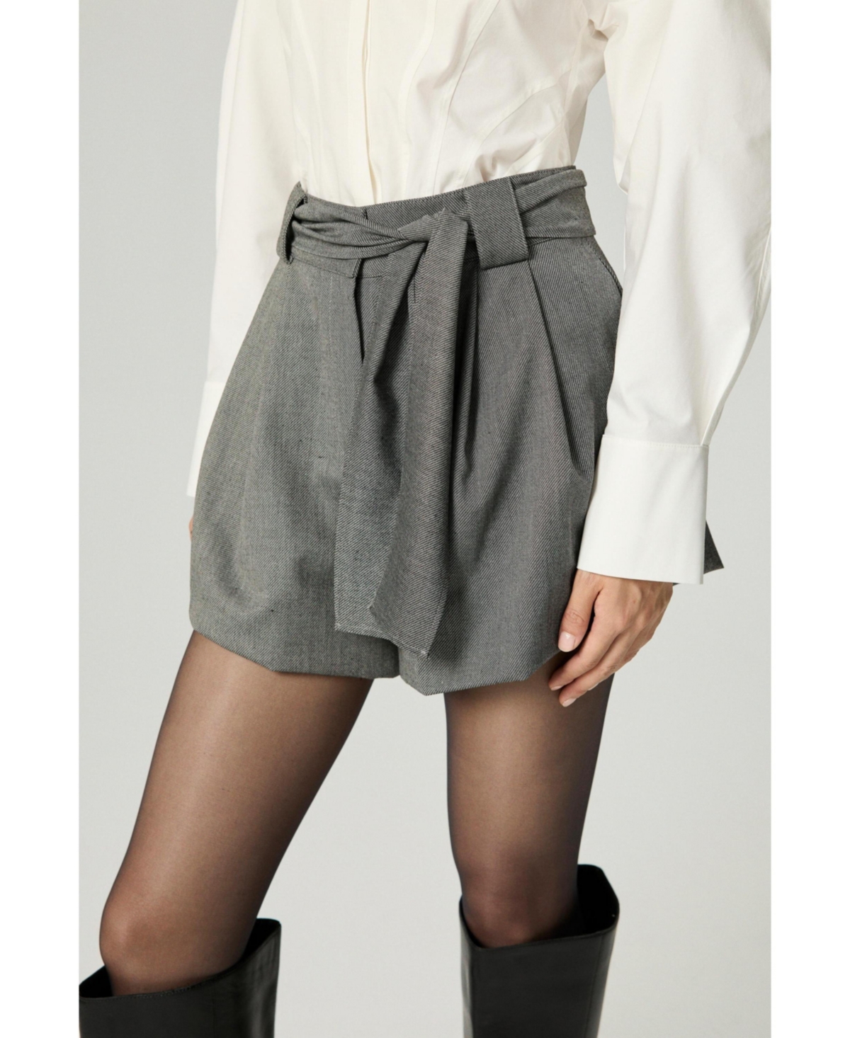 Nocturne Women's Belted High-Waist Mini Shorts