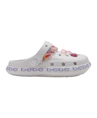 Little Girls EVA Clog with Chain with Logo Grosgrain Ribbon and Charms