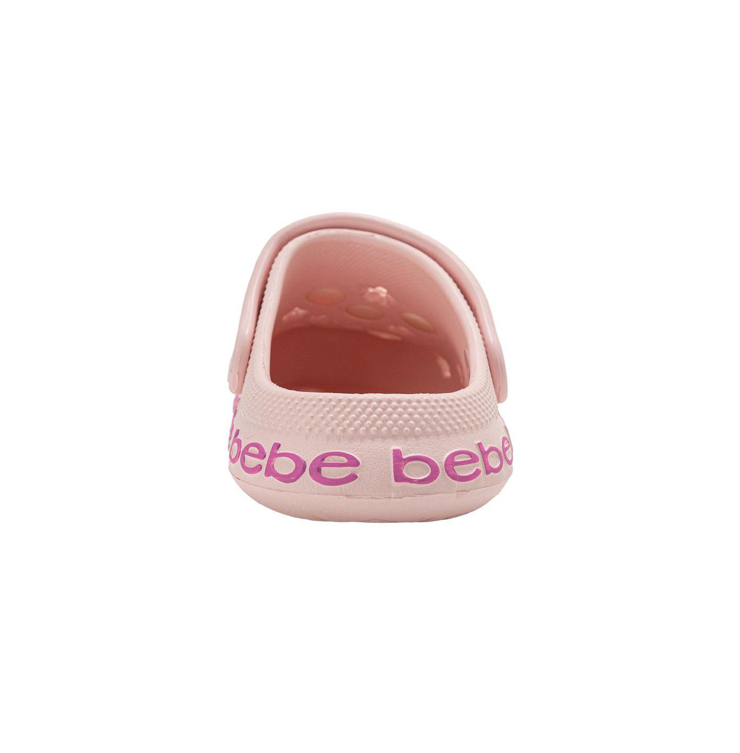 Сабо Bebe EVA Slip - On with Treat and Logo Charms Clogs для девочек, цвет: Пудровый — фото 3