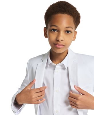 Boys' 8-20 Tri-Blend Zip Closure Linen Suit Pants