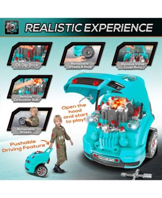 Mechanic Kids Truck Engine Toy Set, Car Service Play Set,