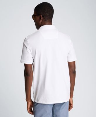 Men's Solid Button Placket Polo Shirt