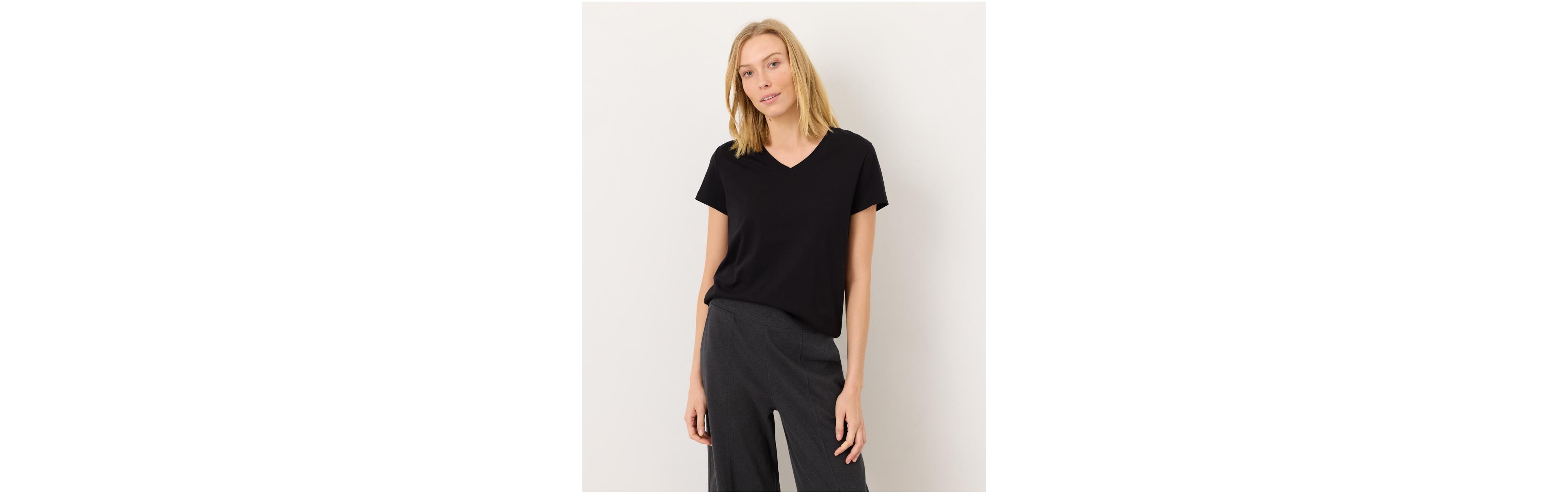 Pact Women's Organic Cotton Essential V-Neck Tee