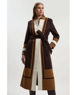 Women's Brushed Wool Belted Midi Coat