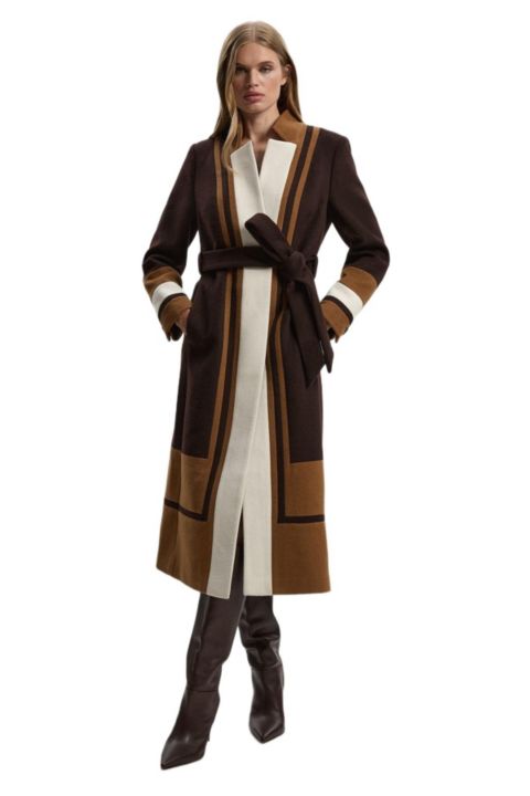 Женские куртки Karen Millen Brushed Wool Belted Midi Coat
