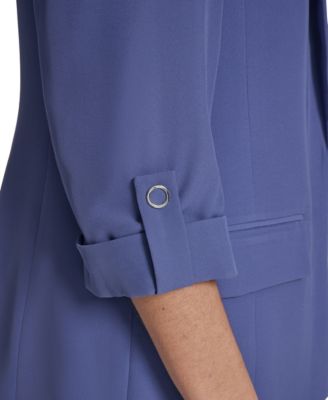 Women's Open-Front Roll-Sleeve Jacket