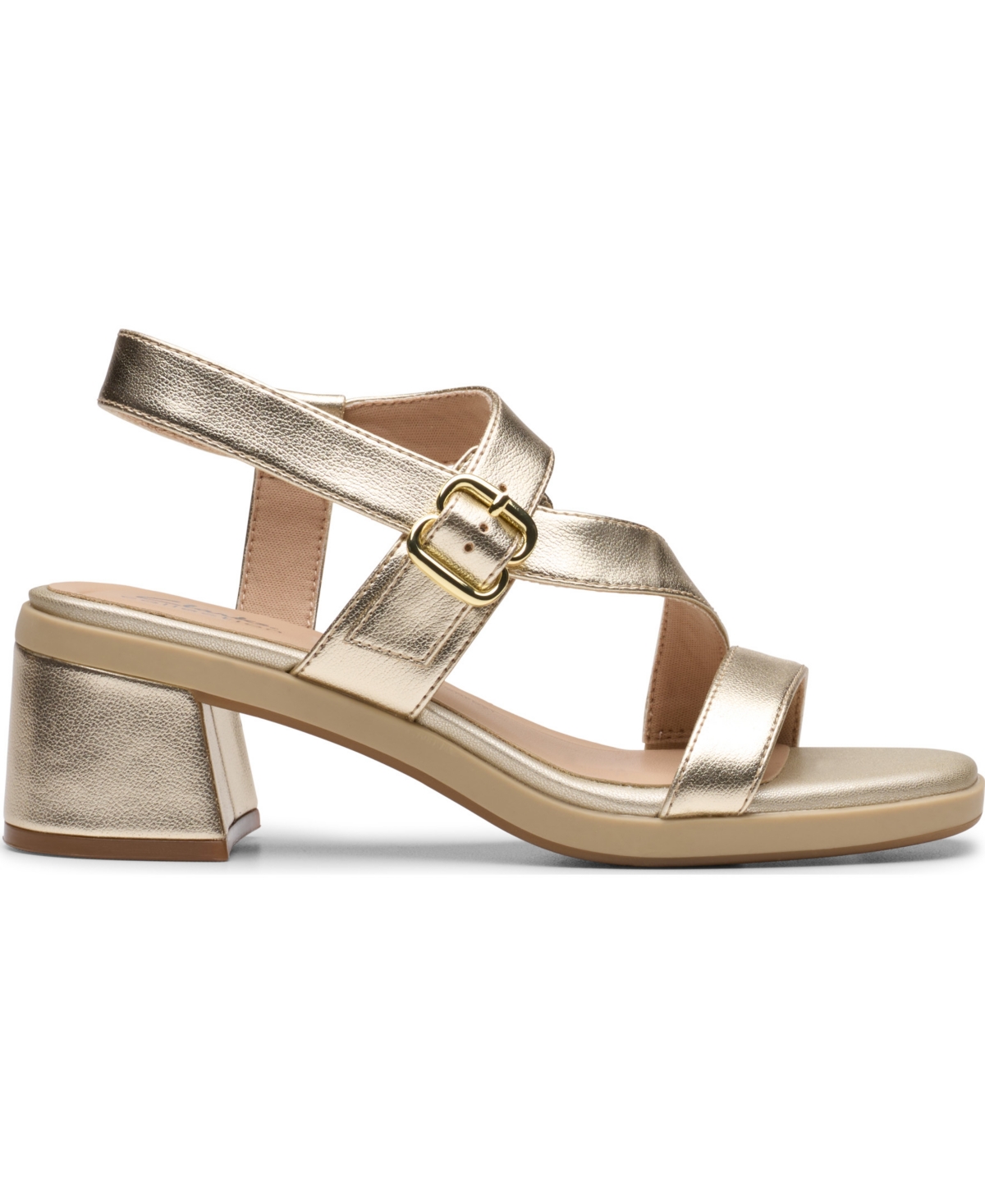 Clarks Women's Jaylan Sol Square Toe Dress Sandals