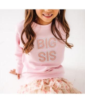 Toddler Girls Sis Embroidered Patch Sweatshirt