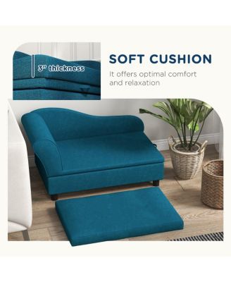 Small Pet Sofa with Storage and Tufted Cushion