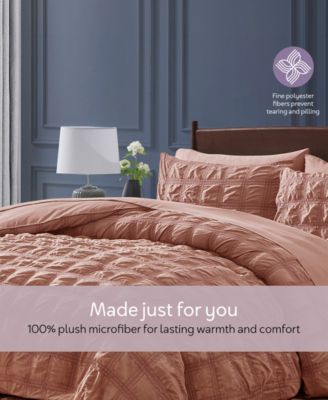 Luxury Soft Seersucker Design 7-Pc. Comforter Set, Queen