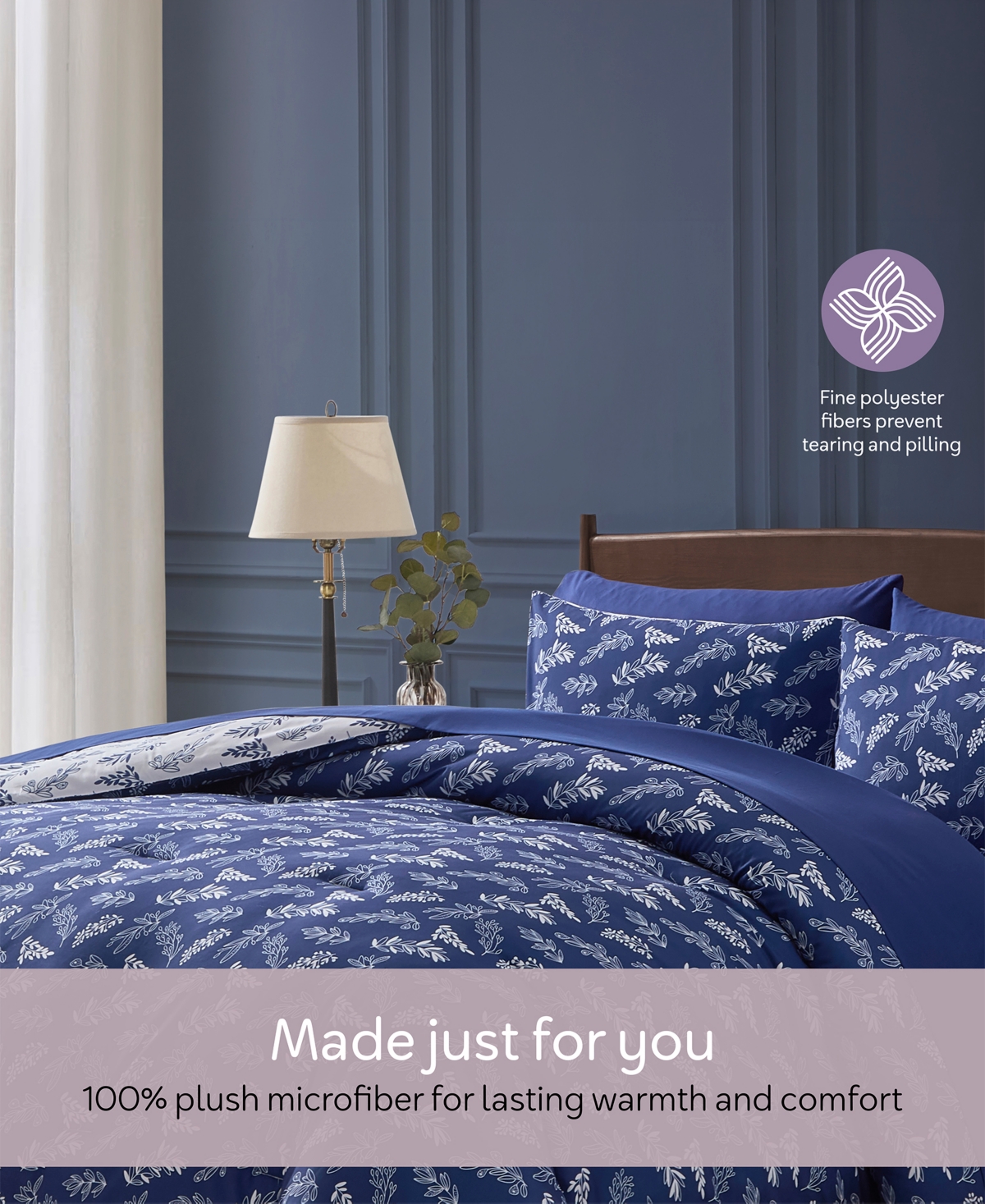 Nestl Luxury Soft Botanical Design 7-Pc. Comforter Set