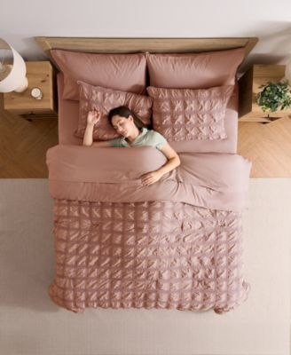 Luxury Soft Seersucker Design 7-Pc. Comforter Set, Queen