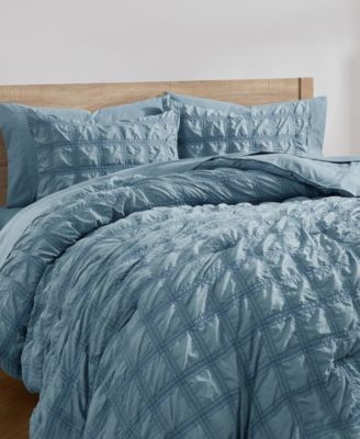Luxury Soft Seersucker Design 7-Pc. Comforter Set, Queen