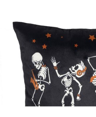 Rocking Skeleton Decorative Pillow, 12" x 12"