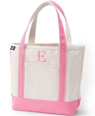 Pre-Monogrammed Letter E Canvas Tote Bag