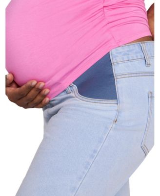 Maternity Motherhood Under the Belly Dad Denim Short