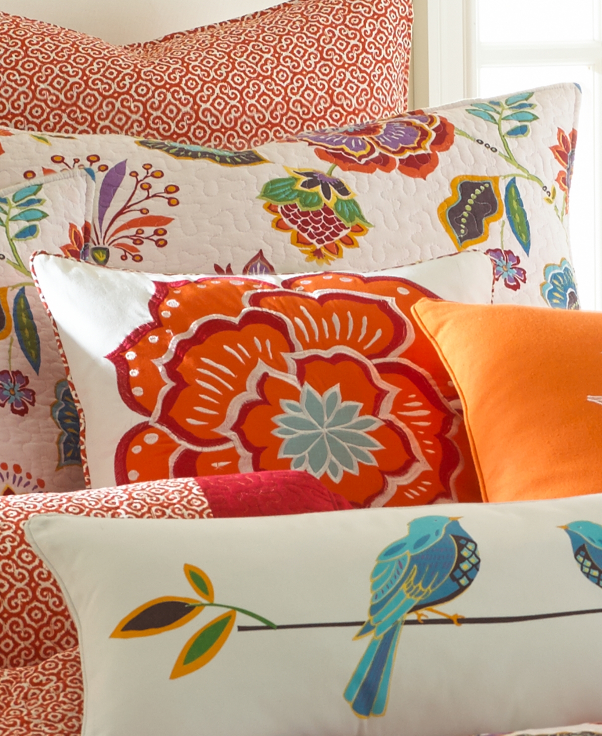 Levtex Abigail Flower Decorative Pillow, 18" x 18"