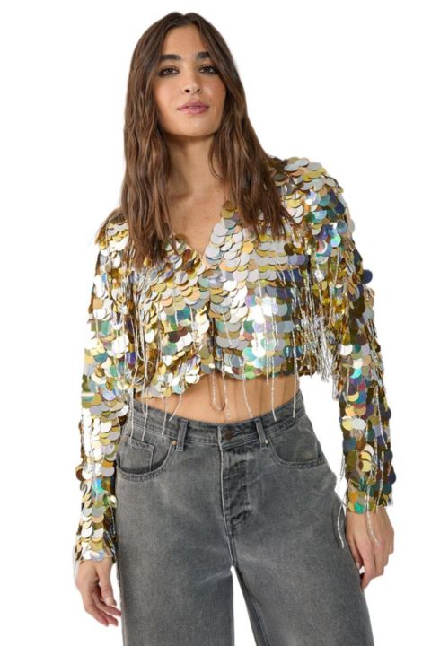 Женские куртки Nasty Gal Disc Tassel Trophy Jacket
