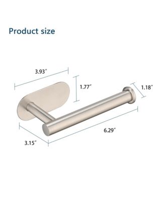 Self Adhesive Toilet Paper Holder - Stainless Steel, Rustproof, No Drilling, Wall Mount Bathroom Tissue Holder for Bathroom (Brushed Nicke)