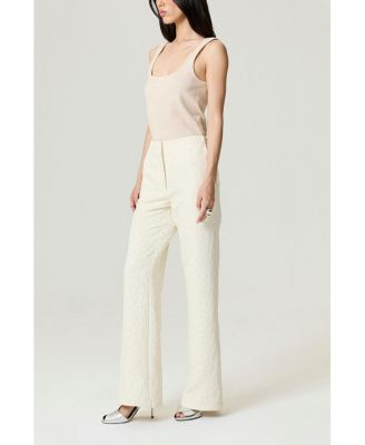 Women's Contrast Fabric Detailed Pants