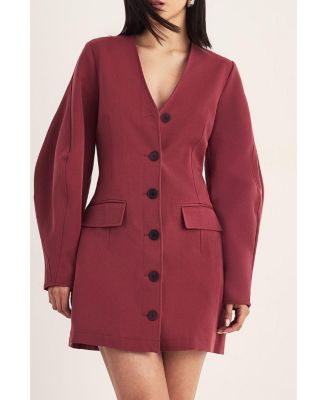 Women's Button Through Mini Blazer Dress