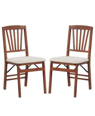 Kitchen Chairs with Rubber Wood Frame Upholstered Seat Hollowed Backrest