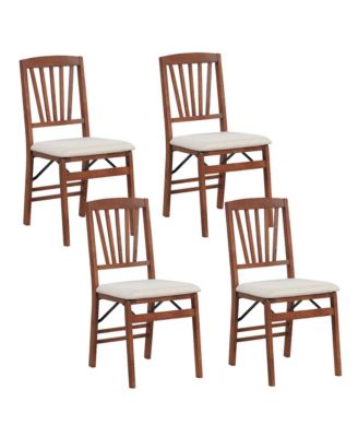 Kitchen Chairs with Rubber Wood Frame Upholstered Seat Hollowed Backrest