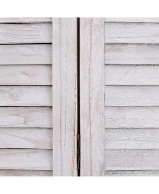 67'' High 6 Panel Room Divider Furniture Classic Venetian Wooden Slat Home