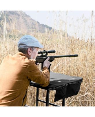 Foldable Shooting Table w/ Height Adjustable Hunting Gun Rest for Outdoor Range