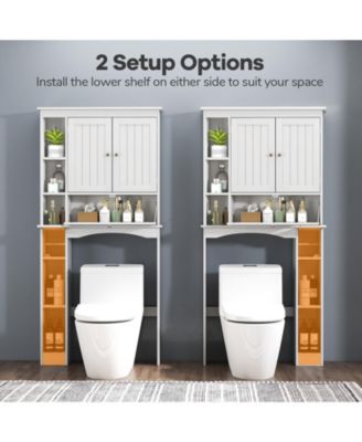 Over the Toilet Storage Cabinet Bathroom Storage Organizer with Toilet Paper Holder