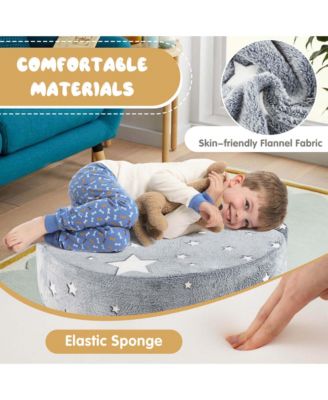 Kids Plush Couch with Machine Washable Flannel Cover Soft Sponge Padding