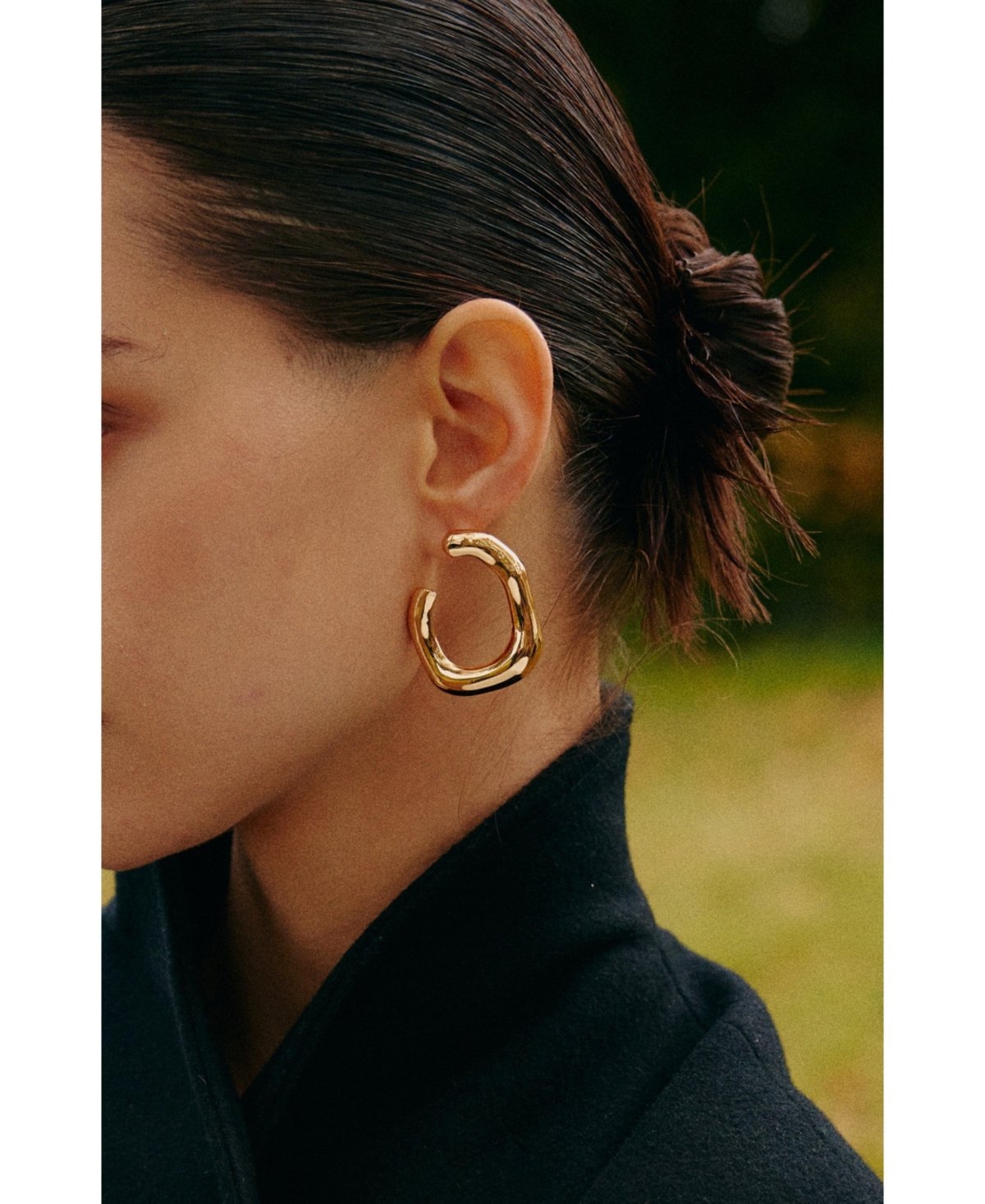 Retro Chic Root Hoop Earrings