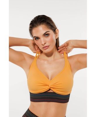 Women's Boho Trim High Waist Tummy Control Bikini Set