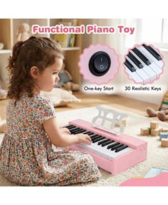 30-Key Kids Digital Piano with Music Stand, Ideal for 3+ Years Old Beginners