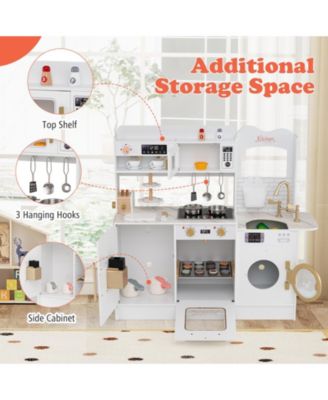 Children s Pretend Toy Kitchen Playset with Lights & Sounds, Interactive Fun