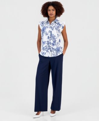 Women's Extended-Shoulder Sleeveless Blouse