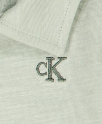 Baby Boys' Slub Pique Polo Bodysuit & Denim Logo Shorts Set