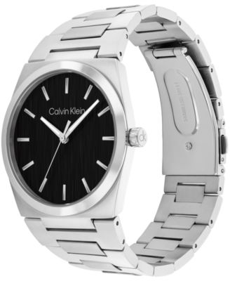 Men's CK Empower Silver Tone Stainless Steel Bracelet Watch, 40mm