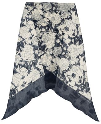 Bias Ends Floral Oblong Scarf 