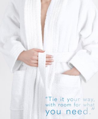 100% Cotton Robes Unisex Lightweight Plush Shawl Collar Bathrobes