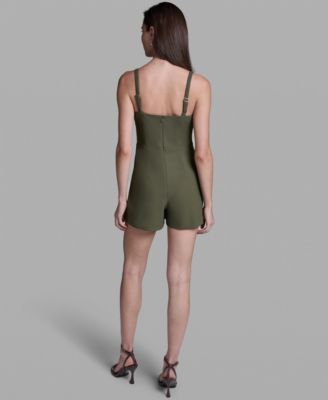 Women's Sleeveless Mini Romper Dress